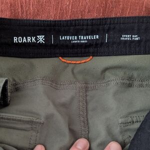 Roark Layover Traveler Pants in Olive Green